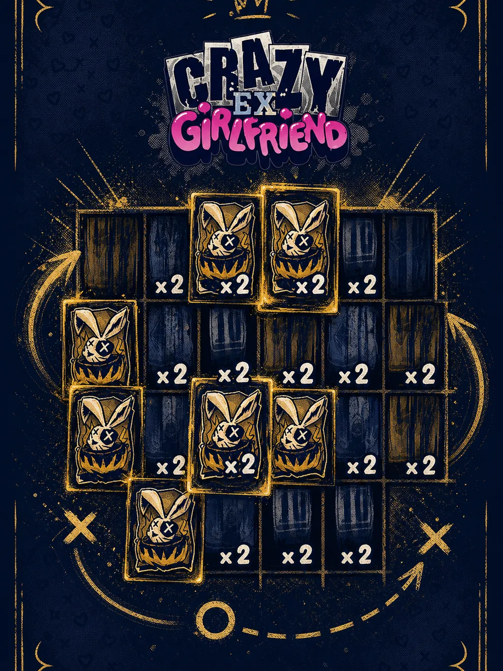 Crazy Ex-Girlfriend strategy chart showing stop-win targets from 1.5x to 2.5x